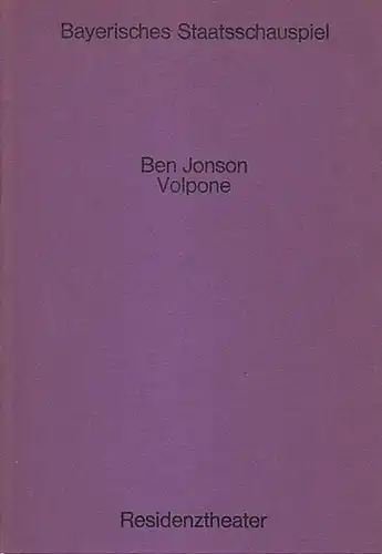 Bayerisches Staatsschauspiel. Residenztheater.   Jonson, Ben: Volpone. Spielzeit 1970. Inszenierung: Assmann, Arno. Bühne / Kostüm:  Jordan, Hanna.  Musikalische Einrichtung: Grund, Bert. Darsteller:.. 