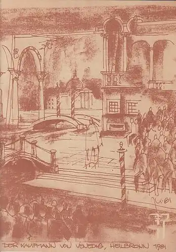 Der Kaufmann von Venedig. Spielzeit 1982 / 1983.  Regie: Gillar, Jarolslav. Kostüm: Sogl, Gaby. Choreographie: Tilman, Edith. Darsteller: Lindenau, Wolff von / Singer, Peter.. 