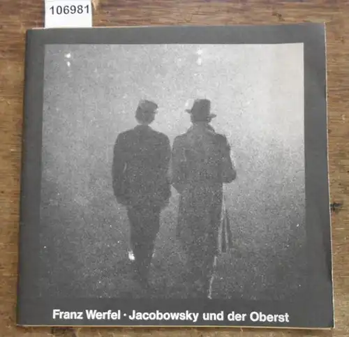 Hannover, Niedersächsisches Staatstheater.   Werfel, Franz: Jacobowsky und der Oberst. Spielzeit 1979.  Inszenierung Seebach, G.H.  Bühne / Kostüme Schulz, Rudolf.  Musik.. 
