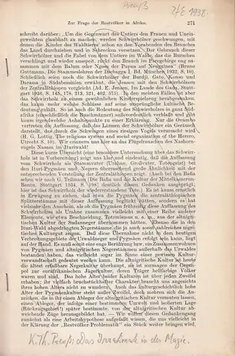 Preuß, K. Th: Das Irrationale in der Magie. Sonderdruck aus Zeitschrift für Ethnologie - Allgemeine Völkerkunde und verschiedenene Gebiete, Jahrg. 1938 - Deutsche Gesellschaft für Völkerkunde (DGV). 