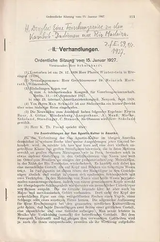 Dengler, H: Eine Forschungsreise zu den Kavahib Indianern am Rio Madeira / Erklärung der Bilder zu dem Vortrag von H. Dengler über die Kawahibindianer (Heft.. 