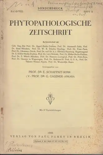 Wilhelm, A.F: Untersuchungen über das Verhalten sogenannter nicht eisbeständiger Kulturpflanzen  bei niederen Temperaturen, unter besonderer Berücksichtigung  des Einflusses verschiedener Mineralsalzernährung  und des.. 
