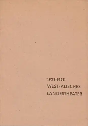 Westfälisches Landestheater. - Goetz, Curt: Ingeborg . Spielzeit 1958 / 1959.  Inszenierung Jachmann, Jochen.   Bühne Eylitz, Willi.   Darsteller Budde, Marlene / Hradek, Kurt / Orsy, Odette / Heine, Hans / Dicke, Helmut. 