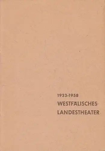 Westfälisches Landestheater.   Sitz Castrop   Rauxel.   Lessing, Gotthold Ephraim: Nathan der Weise. Spielzeit 1958 / 1959. Verantwortlich Falk, Walter Dr.. 