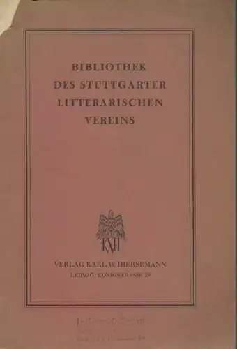 Stuttgarter Literarischer Verein: Bibliothek des Stuttgarter Litterarischen Vereins. 
