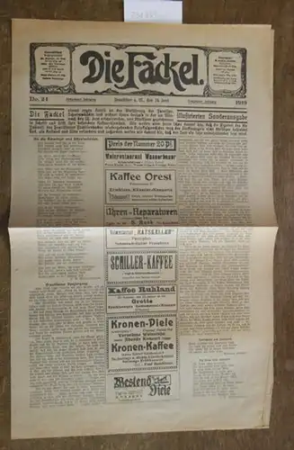 Fackel, Die - J. B. K. Müller (für den Text verantwortlich): Die Fackel. Jahrgang 16, No. 24 / 1919.