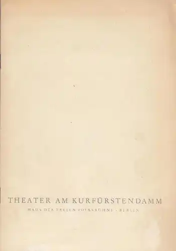 Ein verdienter Staatsmann. Inszenierung: Spier, Wolfgang. Bühne / Kostüme: Juhrke, Werner. Darsteller: Langen, Inge / Dietl, Robert / Prager, Gerd / Minetti, Bernhard / Esser, Paul / Krasna, Maria / Bahn, Roma / Gross, Peter