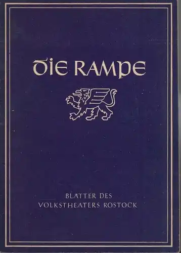 Rostock, Blätter des Volkstheaters Rampe.   Schiller, Friedrich.   Intendant Perten, Anselm Hanns: Deutsche Schillerehrung 195:. Die Verschwörung des Fiesco zu Genua /.. 