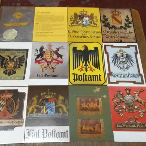 Postmuseumskarten: Post Museums Karten. Serie 404: Posthausschilder. Posthausschilder südlich des Mains - 10 Karten komplett. 