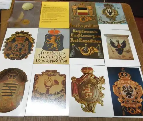 Postmuseumskarten: Post Museums Karten. Serie 403: Posthausschilder. Posthausschilder Preußen, Sachsen, Hessen - 10 Karten komplett. 