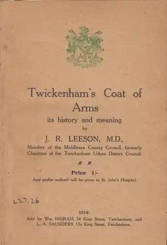 Leeson, J.R: Twickenham's Coat of Arms  - its  history and meaning. 