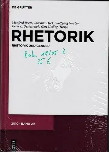 Rhetorik - Rhetorik und Gender. (= Rhetorik Band 29, 2010)