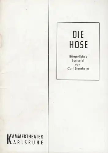 Kammertheater Karlsruhe. - Sternheim, Carl: Die Hose. Regie: Reinsch, Wolfgang.  Kostüme: Cieluszek, Otti. Mit: Vetter, Günther / Vogel, Heidi / Dubbert, Christa / Olms...