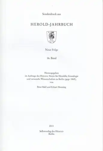 Rabbow, Arnold: König Heinrich Raspe und seine Wappen.  (Sonderdruck aus Herold-Jahrbuch,  Neue Folge,  16. Band,  hrsg. im Auftrage des HEROLD, Verein...