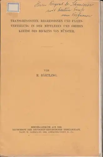 Bärtling, R: Transgressionen, Regressionen und Faziesverteilung in der Mittleren und Oberen Kreide des Beckens von Münster. Hierzu Tafel V VII und 3 Tabellen im Text.. 