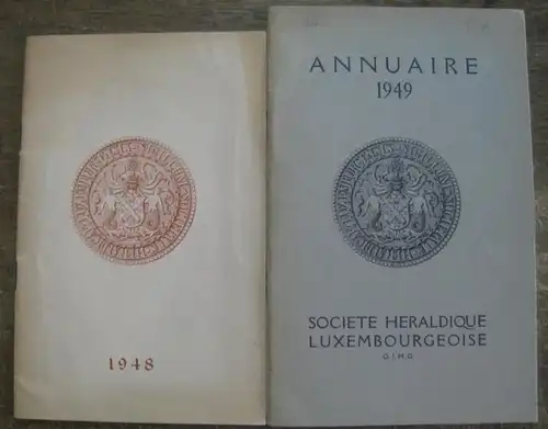 Societe Heraldique Luxembourgeoise. - O. I. H. G. - Louis Wirion / Robert Matagne et autres: Annuaire de la Societe Heraldique Luxembourgeoise. 1948 / 1949 / 1950 / 1951-1952, No 1 - 4/5. Beigabe: Bulletin d ' information, No. 6 - 11 (Septembre 1949 - 2. 