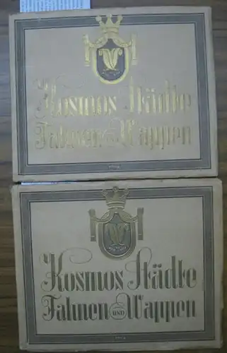 KOSMOS, Zigarettenfabrik, Dresden: Kosmos Städte, Fahnen und Wappen Folge A (1931) und B (1932). 