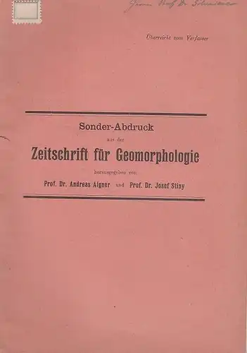 Berg, Georg: Zur Geomorphologie des Riesengebirges. Mit 4 Abbildungen im Text. Sonderabdruck aus der Zeitschrift für Geomorphologie Band II, 1926. 