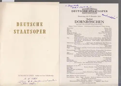 Berlin .  Deutsche Staatsoper.   Tschaikowsky, Peter: Dornröschen. Ballett. Spielzeit 1954. Regie: Spies, Daisy.   Bühne: Hübner, Max.   Inszenierung.. 