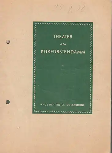 Berlin. Theater am Kurfürstendamm.   Haus der Freien Volksbühne.   O´Neill, Eugene: Eines langen Tages Reise in die Nacht. Spielzeit 1955 / 1956.. 