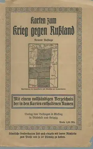 Namenverzeichnis: Namenverzeichnis zu: Karten zum Krieg gegen Rußland. Ohne die Karten. 