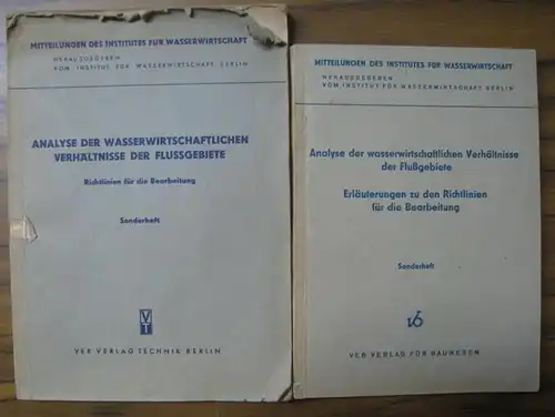Institut für Wasserwirtschaft, Berlin.   Arbeitsgemeinschaft Wasserhaushalt und Wasserbilanz (Bearb.).   Rochlitzer: Analyse der wasserwirtschaftlichen Verhältnisse der Flußgebiete. Richtlinien für die Bearbeitung /.. 