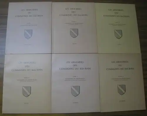 Bas - Rhin, administration departementale. - Robert Louis (planches) / M. Ch. Haudot et M. L. Hesselbarth (Vignettes) / B. Cornut - Gentille (introduction) / Paul Martin et autres (Text): Les armoiries des communes du Bas - Rhin. Complete en 6 tomes. 1) C