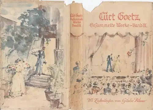 Goetz, Curt. - Gunter Böhmer (Illustrationen): Original - Buchumschlag zu: Band 3. Gesammelte Werke. Illustriert von Gunter Böhmer. 
