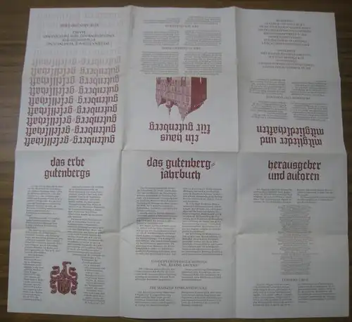 Gutenberg   Gesellschaft e. V.   H. H. Schmiedt.   Carlos Kühn: Gutenberg   Gesellschaft. Verlagsverzeichnis. Beiliegend ein maschinenschriftliches Anschreiben vom.. 