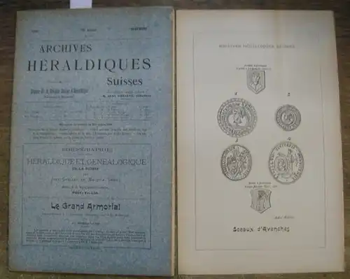 Grellet, Jean (Réd.): Archives Héraldiques Suisses. Novembre  1896,   No 11,  10.  Année.  - Organe de la Société Suisse d'Héraldique,  paraissant à Neuchatel. 