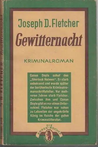Fletcher, Joseph D: Gewitternacht. Kriminalroman (= Bären - Bücher ). 