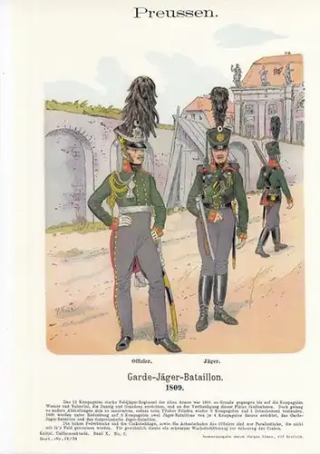Olmes, Jürgen (Hrsg.) - Knötel Uniformenkunde: Heere der Vergangenheit - Konvolut mit 10 Tafeln Preussen - Ihre Uniformierung, Bewaffnung, Ausrüstung und ihre Feldzeichen. 