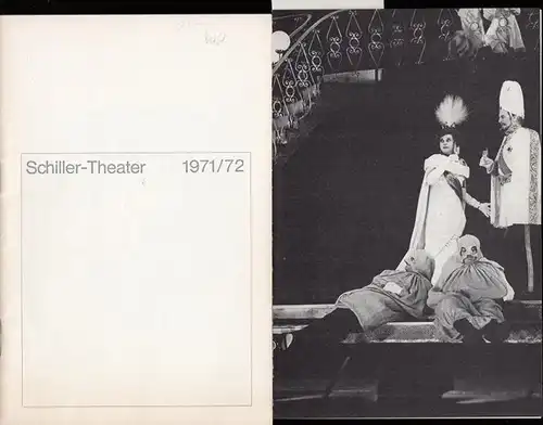 Operette. Programmheft 225, Spielzeit 1971 / 1972. Inszenierung: Ernst Schröder, mit u. a.: Erich Schellow, Gudrun Genest, Christian Rhode, Michael Degen, Siegmar Schneider, Jürgen Thormann. / Operette-Die Handlung