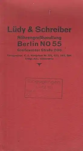 Lüdy & Schreiber (Hrsg.): Flanschenkatalog, Ausgabe 1930. 