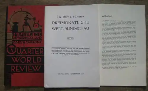 Smit & Zonen, J. K. (Hrsg.): Heft Nr. 8, September 1937. J. K. Smit & Zonen ' s Dreimonatliche Welt-Rundschau. 