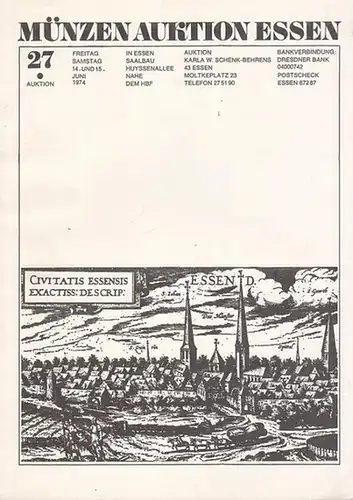Essen.   MünzAuktion Karla W. Schenk   Behrens: Münzen Auktion Essen Karla W. Schenk   Behrens. 27. Auktion. Griechische und Römische Münzen.. 