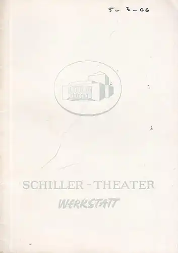Die Eroberung des Mount Everest.  Ein Divertissement / Kammermusik. Erstaufführungen. Programmheft 168, Spielzeit 1965   1966. Inszenierung: Dieter Giesing, Bühne und Kostüme: H.. 