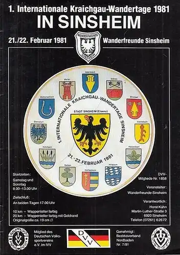 Sinsheim. - Sieber, Horst: 1. Internationale  Kraichgau - Wandertage 1981 in Sinsheim. 21. / 22. Februar 1981. 