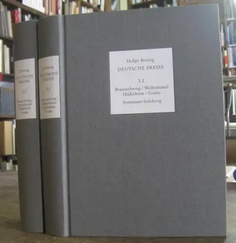 Böning, Holger / Berg, Britta / Albrecht, Peter: Presse der Regionen Braunschweig / Wolfenbüttel, Hildesheim   Goslar. Komplett in 2 Bänden. Kommentierte Bibliographie der.. 