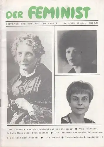 Feminist, Der. -  Mabry, Hannelore (Red.): Der Feminist. Nr. 1 / 1978 - III. Jahrgang.  Beiträge zur Theorie und Praxis. 