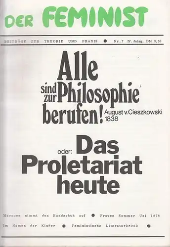 Feminist, Der. -  Mabry, Hannelore (Red.): Der Feminist. Nr. 7 / 1979 - IV. Jahrgang.  Beiträge zur Theorie und Praxis. 