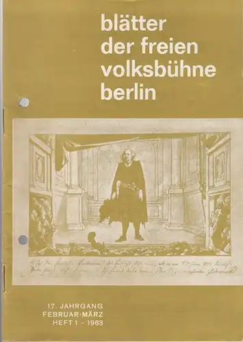 Blätter der Freien Volksbühne Berlin. 17. Jahrgang, Heft 1, Februar - März 1963