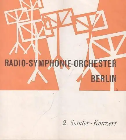 Radio - Symphonie - Orchester Berlin. 6. Oktober 1958 im Konzertsaal der Hochschule für Musik. 2. Sonderkonzert im Rahmen der Berliner Festwochen