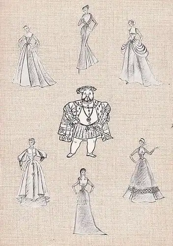 Tribüne.   Direktion: Frank Lothar.   Hermann Gressieker: Heinrich VIII. und seine Frauen. Schauspiel. Erstaufführung. Tribüne Heft 22. Spielleitung: Frank Lothar / Bild:.. 