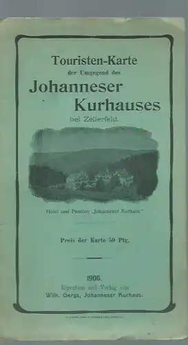 Zellerfeld: Touristen - Karte der Umgegend des Johanneser Kurhauses bei Zellerfeld. 