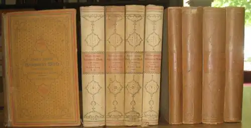 Fontane, Theodor: Gesammelte Werke. Eine Auswahl in 5 Bänden; erste Reihe (komplett) UND Zweite Reihe (Autobiographische Werke und Briefe), Bände 1, 2, 4 und 5...