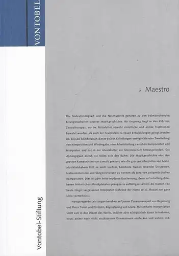 Vontobel - Stiftung. - Meyer, Martin ( Text). - Zeichnungen: Tomi Ungerer: Maestro. 