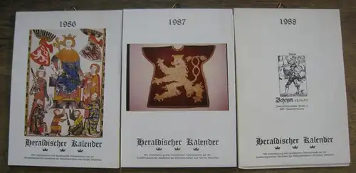 Heraldischer Arbeitskreis bei der Sudetendeutschen Akademie der Wissenschaften und Künste, München (Mithrsg.): Heraldischer Kalender. 3 Jahrgänge: 1986, 1987, 1988. Beheym-Verlag Ales Zelenka, Gessertshausen 1985/ 1986...