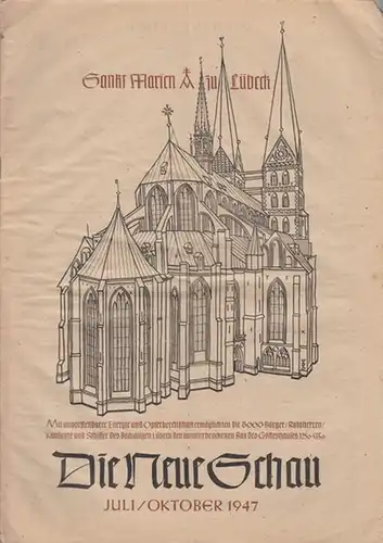 Neue Schau, Die.   Martin, Bernhard (Hrsg.): Die neue Schau. 8. Jahrgang 1947, Heft 3 ( Juli / Oktober ). Monatsschrift für das kulturelle.. 