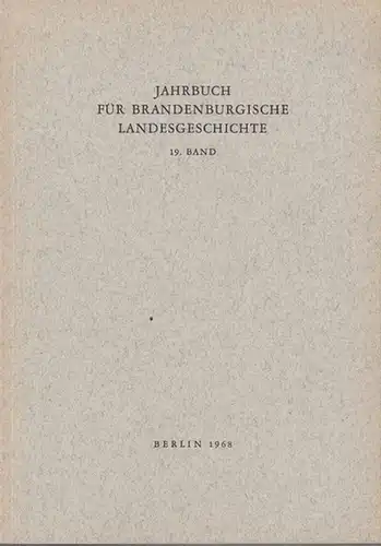 Jahrbuch für Brandenburgische Landesgeschichte.   Felix Escher / Lorenz Friedrich / Dr. Heinz Gebhardt / Eckart Henning / Martin Henning / Gerhard Küchler /.. 